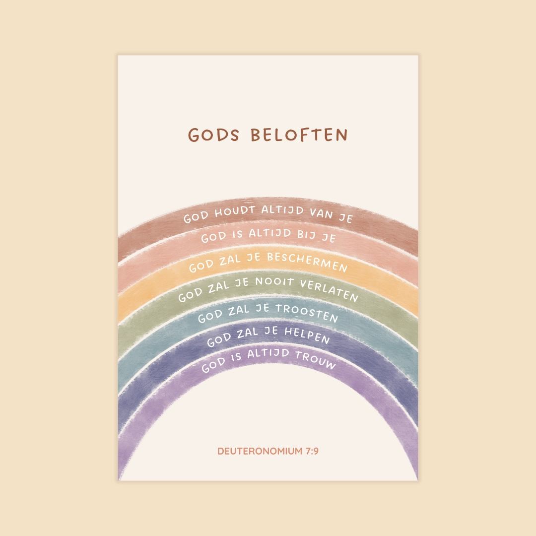 gods beloften belofte van god poster kind kinderen geestelijke bescherming vertrouwen leren kaarten christelijke posters christelijke cadeaus