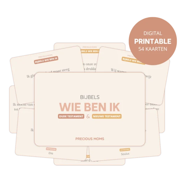 Bijbels Wie Ben Ik printable spel met Bijbelse personages