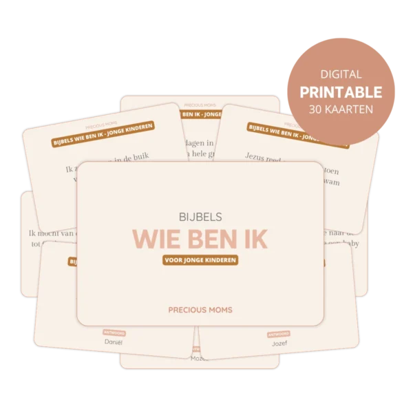 Bijbels Wie Ben Ik voor jonge kinderen printable spel